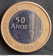 Brazil Coin 2015 1 Real 50 Anos Banco Central MBC 1 - Brasile