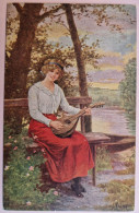 Entier Postal Timbré Sur Commande D'Allemagne, Joueuse De Mandoline, "la Pensée à Toi" - Musik