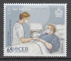 2021 San Marino CEB Development Bank Of Europe Health Nurse COVID Complete Set Of 1 MNH @ BELOW FACE VALUE - Neufs