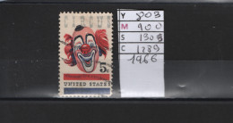 PRIX FIXE Obl  803 YT 900 MIC 1309 SCO 1289 GIB Clown Journée Du Cirque 1966 58A/11 - Usati