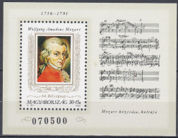 Hongrie 1991 NMH ** 200e Anniversaire De La Mort De Wolfgang Amadeus Mozart, 1756-1791 (1B) - Nuovi