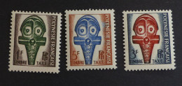 French Polinesie 1958   Mi#1-3  Postfrisch **  MNH  #6438 - Segnatasse