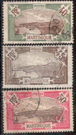 Martinique Timbres-poste N°71 à 73 Oblitérés TB Cote : 3€00 - Gebraucht