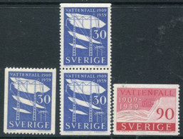 SWEDEN 1959 State Power Stations MNH / **  Michel 446-47 - Nuevos