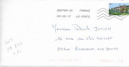 France 2013 - AA 839 - OBLITERE S/ Enveloppe 03/2017  : Au Profit De La Croix Rouge = GIEN - Covers & Documents