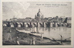 Dresden - Ansicht Der Dresdner Brücke Von Neustadt (Stich Von C.G. Nestler) - Doebeln