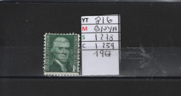 PRIX FIXE Obl  816 YT 910YA MIC 1278 SCO 1259 GIB Thomas Jefferson 1967  58A/11 - Gebruikt