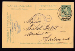 DDFF 621 -  Entier Pellens T4R BERCHEM (VL) 1913 Vers AUDENAERDE - Cachet Privé Henri Voye-Callaert, Chicorée - Postkarten 1909-1934