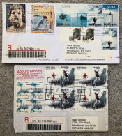 España Espana Spain 2 Airmail Registered Cover To USA Handball Sports - Covers & Documents