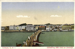 Curacao, D.W.I., WILLEMSTAD, Emma Pontoon Bridge, Panorama (1920s) Postcard - Curaçao