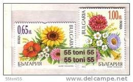 2012 Flowers   2 V.-MNH  BULGARIA /BULGARIE - Ongebruikt