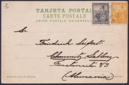 F-EX48653 ARGENTINA 1905 POSTCARD WATER DEPOSIT TO GERMANY.  - Briefe U. Dokumente