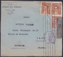 F-EX48656 ARGENTINA 1938 TO SPAIN REPUBLIC CENSORSHIP CIVIL WAR COVER.  - Brieven En Documenten