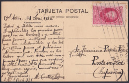 F-EX48663 ARGENTINA 1910 POSTCARD MAY AVENUE TO PONTEVEDRA SPAIN. - Lettres & Documents