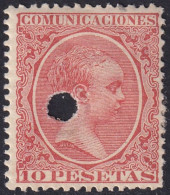 Spain 1889 Sc 270 España Ed 228T Telegraph Punch (taladrado) Cancel - Telegramas