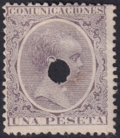 Spain 1889 Sc 268 España Ed 226T Telegraph Punch (taladrado) Cancel - Telegramas