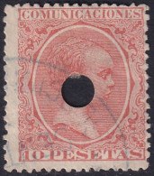 Spain 1889 Sc 270 España Ed 228T Telegraph Punch (taladrado) Cancel - Telegrafen