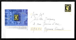 1E32 - ENTIER CERES SUR LETTRE DE VOEUX DE LA POSTE - Prêts-à-poster:Stamped On Demand & Semi-official Overprinting (1995-...)