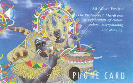 Phillipines, Eastern Telecom, 2 PETC0O0833, GPT, Ati-Atihan Festival, 3000ex, - Filippijnen