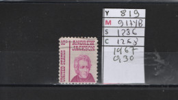 PRIX FIXE Obl   819 YT 917YB MIC 1286 SCO 1268 GIB  Andrew Jackson 1967    58A/11 - Used Stamps