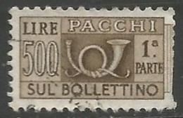 ITALIE  / COLIS POSTAUX N° 87 OBLITERE Partie Gauche - Postpaketten