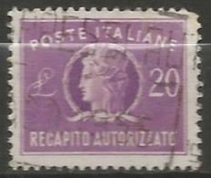 ITALIE  / EXPRESS N° 37 OBLITERE - Poste Exprèsse/pneumatique