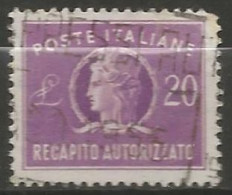 ITALIE  / EXPRESS N° 37 OBLITERE - Express/pneumatic Mail
