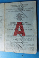 Permis De Travail -Arbeidsvergunning SAMBEK  Imigration Né 1911 Graz Austria Ixelles Elsene 1966 - Historical Documents