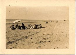 Photo De St Martin De Bréhal, La Plage,  Département De La Manche Années 1920 Format 13/18 - Luoghi