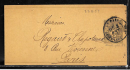 1E25 - ENTIER SAGE 1c SUR BANDE DE JOURNAL DU HAVRE DU 09/08/1886 - Streifbänder