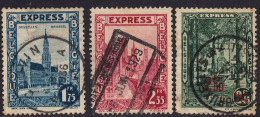 Belgique 1929-1931 Express  COB 292 C, D, E Oblitérés: - Autres & Non Classés