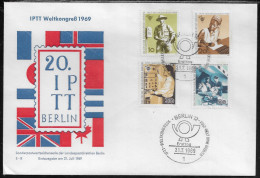 Germany Berlin. FDC Mi. 342-345.   World Congress (PTTI), Berlin.  FDC Cancellation On FDC Envelope - 1948-1970