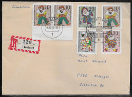 Germany Berlin. FDC Mi. 373-376.   Welfare: Puppets.  FDC Cancellation On Plain Envelope - 1948-1970