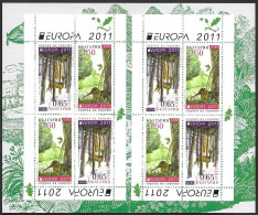 Bulgaria Bulgarie Bulgarien 2011 Europa Cept Forest Michel MH 10 (4991-92) Booklet Never Folded ** MNH Neuf Postfrisch - 2011