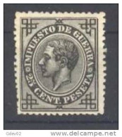 ES185-L3275-TESPSEVIC.España.Rey ALFONSO  Xlll .IMPUESTOS DE GUERRA.1876.(Ed 185) Sin Goma.MAGNIFICO - Servizi