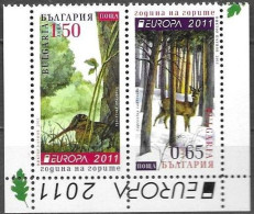 Bulgaria Bulgarie Bulgarien 2011 Europa Cept Forest Mi.no. 4991-92 From Booklet ** MNH Neuf Postfrisch - 2011