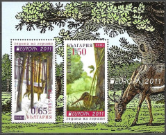 Bulgaria Bulgarie Bulgarien 2011 Europa Cept Forest Mi.no. Bl. 340 (4989-90) ** MNH Neuf Postfrisch - 2011