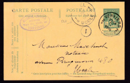 DDFF 635 -  Entier Pellens T4R VERVIERS 2 En 1914 Vers UCCLE - Cachet Privé Notaire Maurice Gérard - Cartes Postales 1909-1934