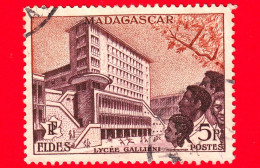 MADAGASCAR - Usato - 1956 - Tananarive - Liceo Gallieni - F.i.d.e.s. - 5 F - Usati