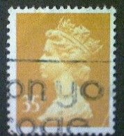 Great Britain, Scott #MH154, Used (o) Machin, 1991, Queen Elizabeth II, 35p, Yellow - Série 'Machin'
