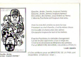 Petition Adressee  Pour Un Ministere De La Paix, Dessin Le Refractaire , Gauche Droite L'armee N°15 Tirage 600ex - Ohne Zuordnung