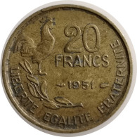 1951 - 20 Francs G.GUIRAUD France / KM#917 - 20 Francs