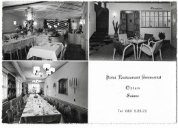 OLTEN: Hotel Restaurant Emmental, 3-Bild-Werbe-AK ~1960 - Olten
