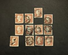 Grande Bretagne 12 Oblitérés N YT 3 Lettre B A,b,c,d,e,f,g,h,i,j,k,l - Used Stamps