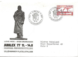 Norway 1977 Special Cover Jubilex 77 11-14.8  Stamp Exhibition Special  Cancellation  11.8.77 - Briefe U. Dokumente
