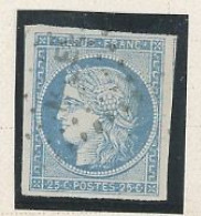 MARTINIQUE -COLONIES GÉNÉRALES  N°23  CÉRÈS 25c BLEU TTB -Obl .LOSANGE M Q E - - Used Stamps