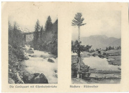 KLOSTERS: 2-Bild-AK Mit Eisbahnbrücke Und Fischweier ~1910 - Klosters