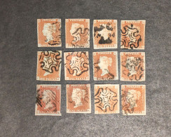 Grande Bretagne 12 Oblitérés N YT 3 Lettre C A,b,c,d,e,f,g,h,i,j,k,l - Used Stamps