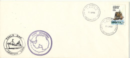 AAT Australian Antarctic Territory Cover Casey 27-1-1982 Thala Dan J. Lauritzen Lines - Cartas & Documentos