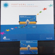 Portugal 2007, Portugal's Preseidency In The EU, MNH S/S And Single Stamp - Unused Stamps